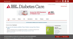 Desktop Screenshot of care.diabetesjournals.org