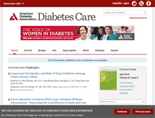 Tablet Screenshot of care.diabetesjournals.org