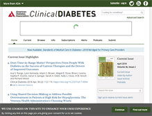 Tablet Screenshot of clinical.diabetesjournals.org